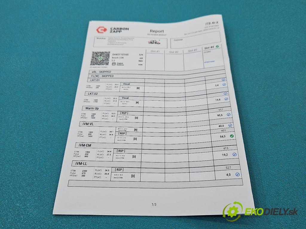 Opel Astra III 2004-2014 1.9 cdti 120 HP manual 88 kW 1910 cm3 5- vstrek 0445110165 (Vstrekovač paliva)