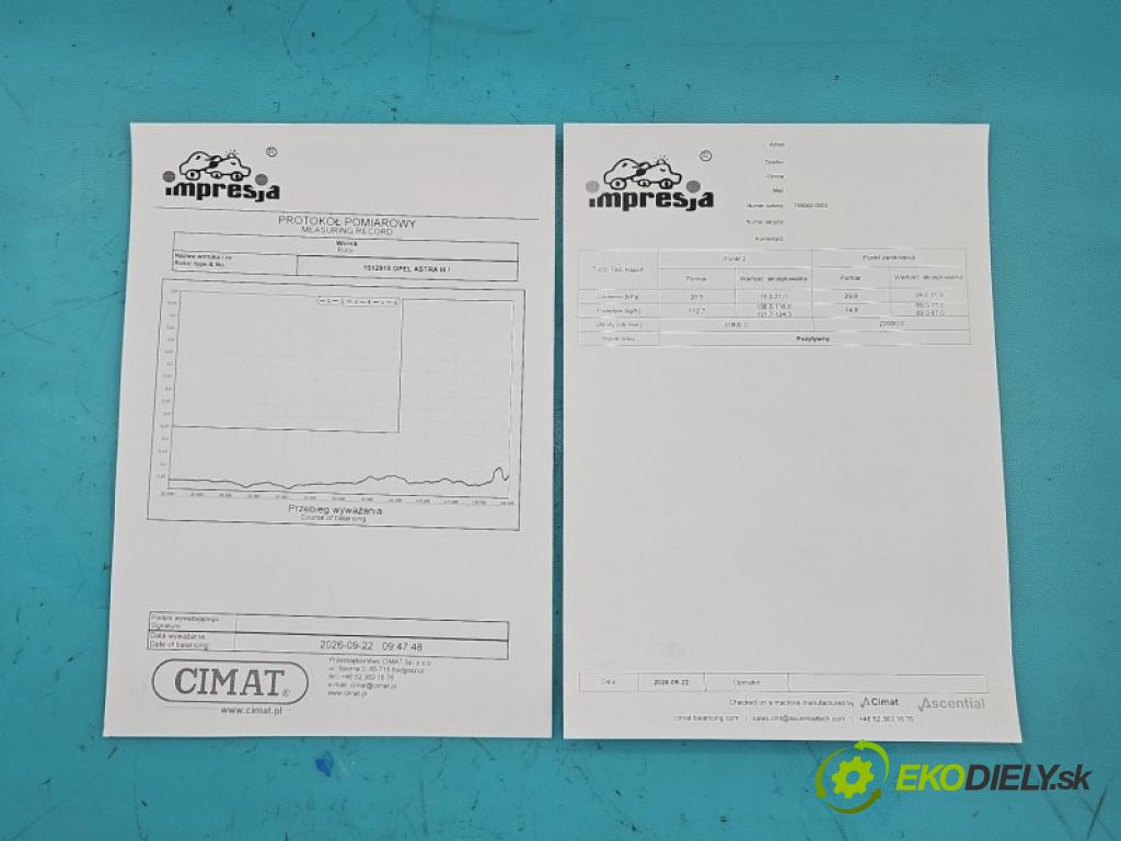 Opel Astra III 2004-2014 1.9 cdti 120 HP manual 88 kW 1910 cm3 5- turbodúchadlo, turbo repasovaná 755042-3