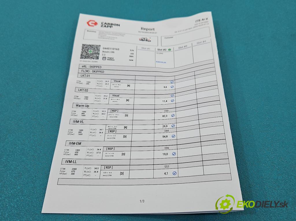 Opel Astra III 2004-2014 1.9 cdti 120 HP manual 88 kW 1910 cm3 5- vstrek 0445110165 (Vstrekovač paliva)