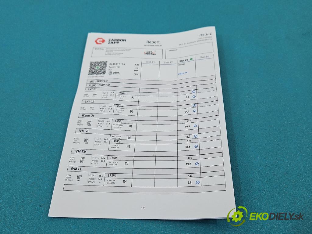 Opel Astra III 2004-2014 1.9 cdti 120 HP manual 88 kW 1910 cm3 5- vstrek 0445110165 (Vstrekovač paliva)