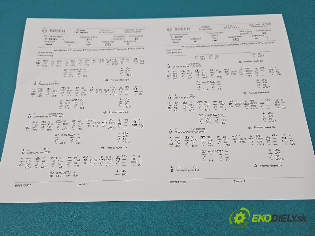 Skoda Octavia II 2004-2013 2.0 tdi 140 HP manual 103 kW 1968 cm3 5- vstrekovacie čerpadlo 0414720404 (Vstrekovač paliva)