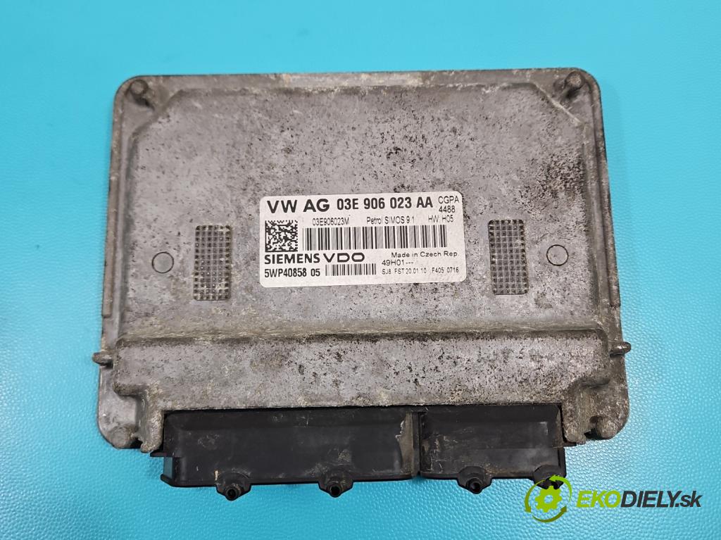 Seat Ibiza IV 6J 2008-2017 1.2 12V 69KM manual 51 kW 1198 cm3 5- riadiaca jednotka motora 03E906023AA