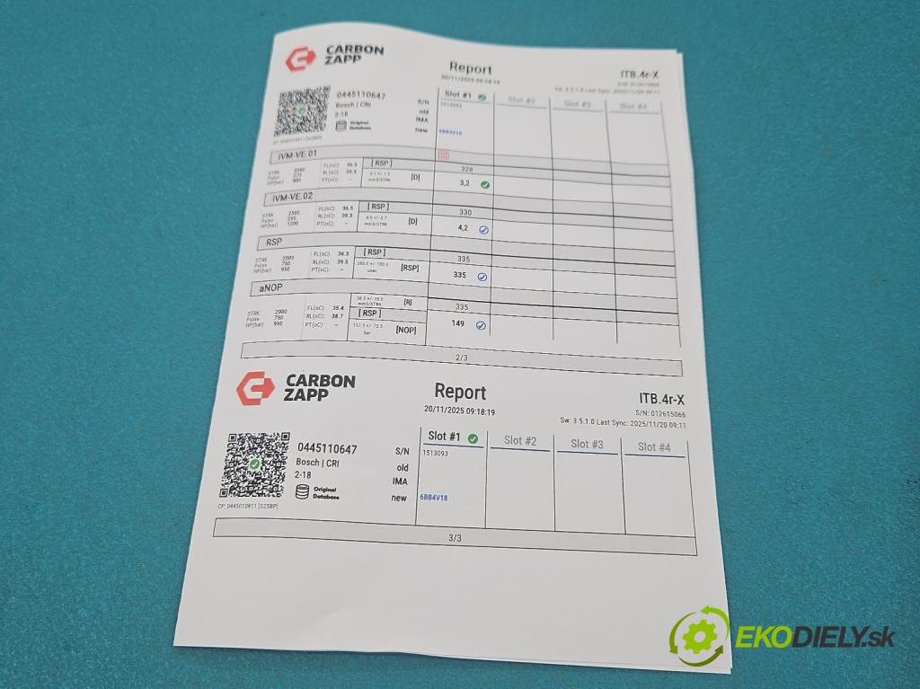 Vw Sharan II 2010-2022 2.0 tdi 177 HP automatic 130 kW 1968 cm3 5- vstrek 0445110647 (Vstrekovač paliva)