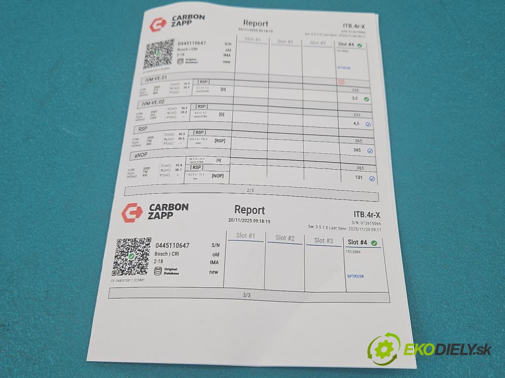 Vw Sharan II 2010-2022 2.0 tdi 177 HP automatic 130 kW 1968 cm3 5- vstrek 0445110647 (Vstrekovač paliva)