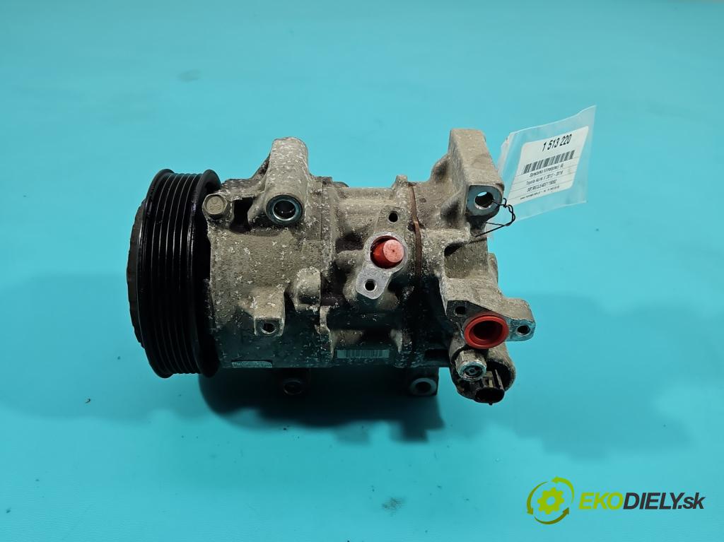 Toyota Auris II 2012-2018 1.6 16V 132  HP manual 97 kW 1598 cm3 5- Kompresor: klimatizácie 447280-6574 (Kompresor klimatizácie)