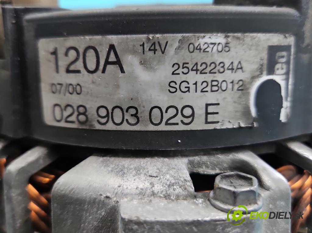 Audi A4 B5 1994-2001 1.9 tdi 90 HP manual 66 kW 1896 cm3 4- Alternator 028903029E (Alternátor)