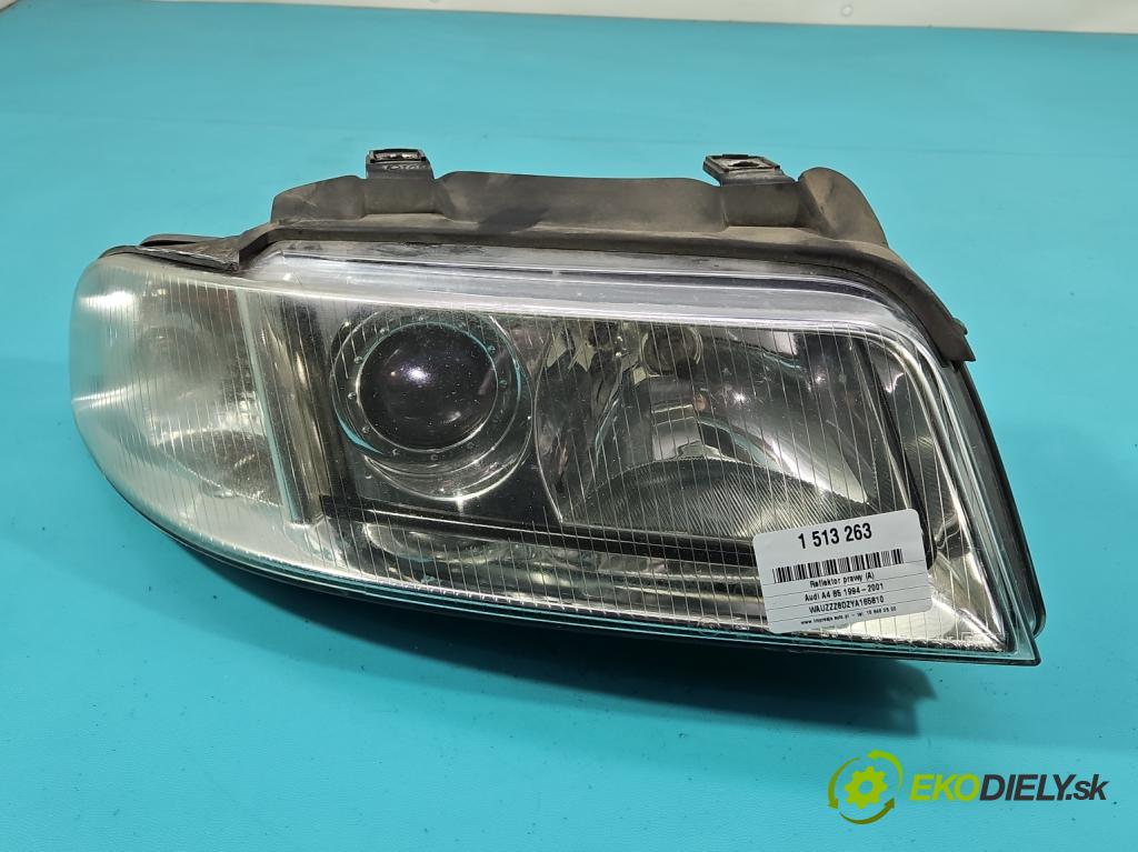 Audi A4 B5 1994-2001 1.9 tdi 90 HP manual 66 kW 1896 cm3 4- Reflektor: pravý 8D0941004AK (Svetlo predné pravé)