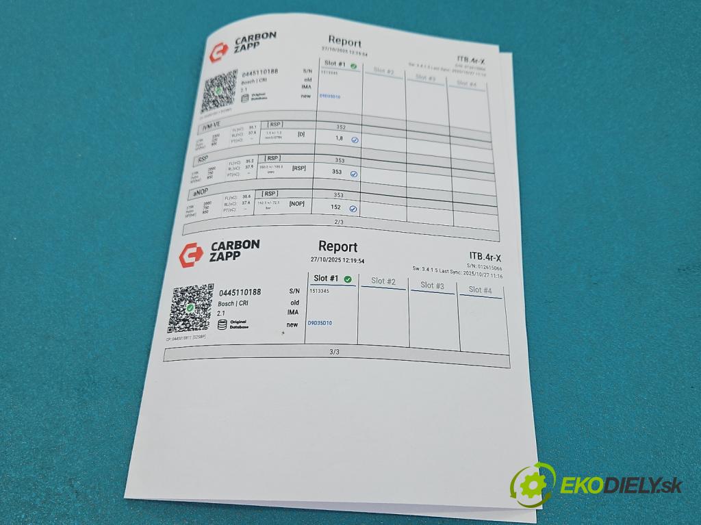 Ford C-Max I 2003-2010 1.6 tdci 109 HP manual 80 kW 1560 cm3 5- vstrek 0445110188 (Vstrekovač paliva)