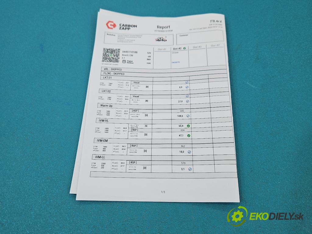 Ford C-Max I 2003-2010 1.6 tdci 109 HP manual 80 kW 1560 cm3 5- vstrek 0445110188 (Vstrekovač paliva)