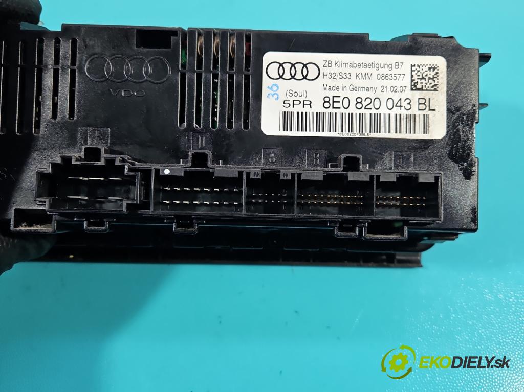 Audi A4 B7 2004-2008 2.0 tdi 140 hp manual 103 kW 1986 cm3 5- palubní deska panel topení 8E0820043BL