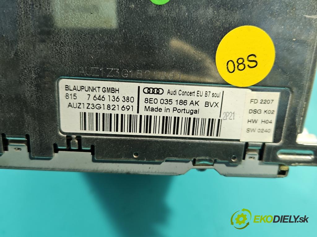Audi A4 B7 2004-2008 2.0 tdi 140 HP manual 103 kW 1986 cm3 5- Radio originál 8E0035186AK
