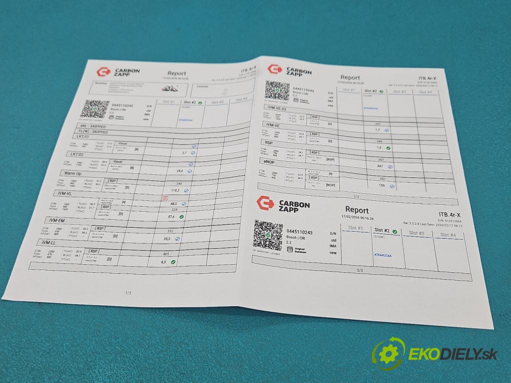 Alfa romeo 159 1.9 jtd 150 hp manual 110 kW 1910 cm3 4- vstřikovač 0445110243 (Vstřikovač paliva)