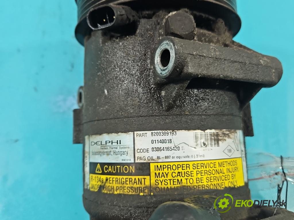 Renault Scenic II 2003-2009 2.0 16V 133 HP manual 98 kW 1998 cm3 5- Kompresor: klimatizácie 8200309193 (Kompresor klimatizácie)