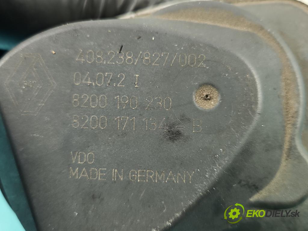 Renault Scenic II 2003-2009 2.0 16V 133 HP manual 98 kW 1998 cm3 5- klapka 8200190230 (Škrtiaca klapka)