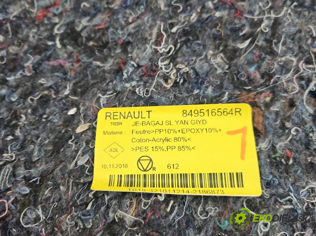 Renault Megane IV 2016-2024 1.3 Tce 140 hp manual 103 kW 1332 cm3 4- Tapacír: kufra: levé 849516564R