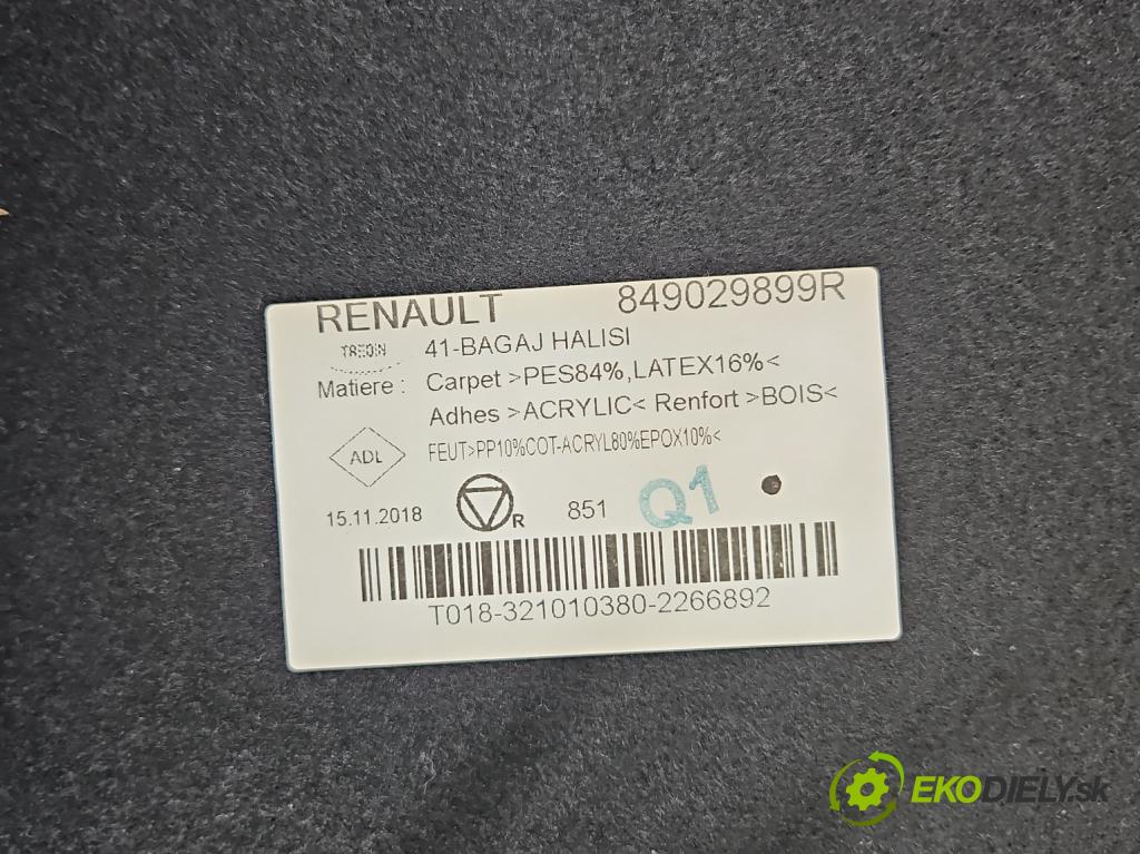 Renault Megane IV 2016-2024 1.3 Tce 140 hp manual 103 kW 1332 cm3 4- koberec do auta kufra: 849029899R