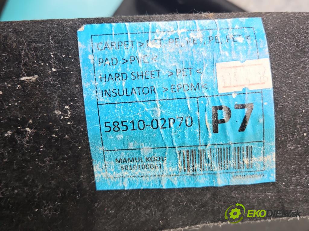 Toyota Corolla E21 2019- 1.8 16V 98 HP automatic 72 kW 1798 cm3 4- koberec do auta ostatné 58510-02P70