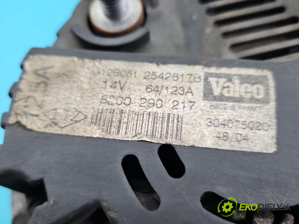 Renault Scenic II 2003-2009 2.0 16V 133 HP manual 98 kW 1998 cm3 5- Alternator 8200290217 (Alternátor)
