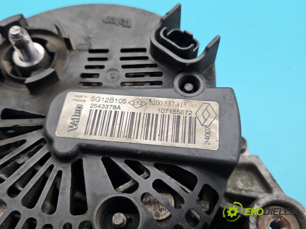 Dacia Logan I 2005-2014 1.5 dci 68 HP manual 50 kW 1461 cm3 5- Alternator 8200537415 (Alternátor)