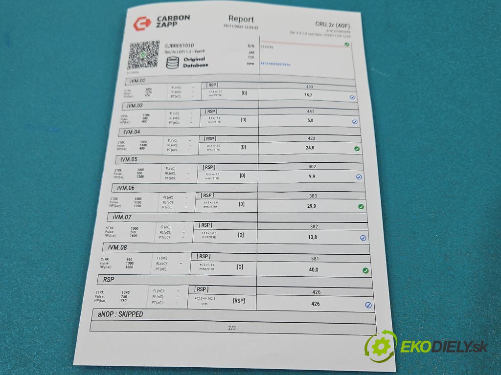 Dacia Logan I 2005-2014 1.5 dci 68 HP manual 50 kW 1461 cm3 5- vstrek EJBR05101D (Vstrekovač paliva)