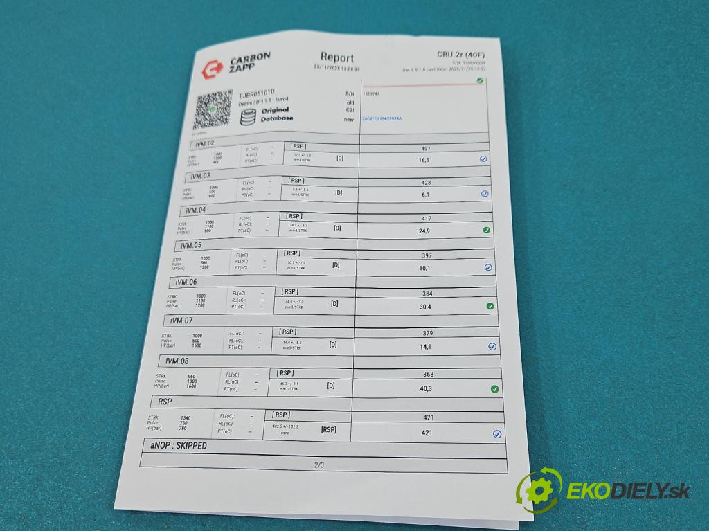 Dacia Logan I 2005-2014 1.5 dci 68 HP manual 50 kW 1461 cm3 5- vstrek EJBR05101D (Vstrekovač paliva)