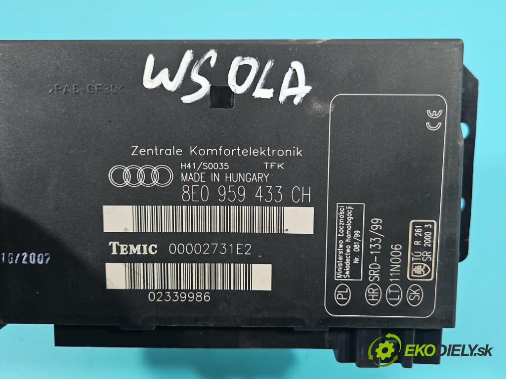 Audi A4 B7 2004-2008 2.0 tdi 140 HP manual 103 kW 1986 cm3 5- riadiaca jednotka komfortu 8E0959433CH