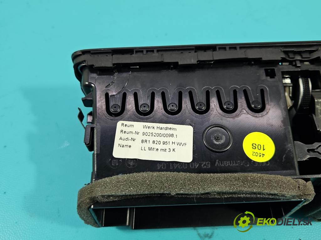 Audi Q5 2008-2016 2.0 TFSI 224 hp automatic 165 kW 1984 cm3 5- Mřížka: topení medián: 8R1820951 (Mřížka topení)