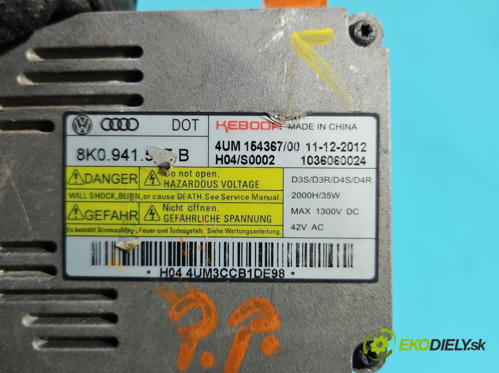 Audi Q5 2008-2016 2.0 TFSI 224hp automatic 165 kW 1984 cm3 5- střídač: xenon 8K0941597B (Riadiaca jednotka xenónu)