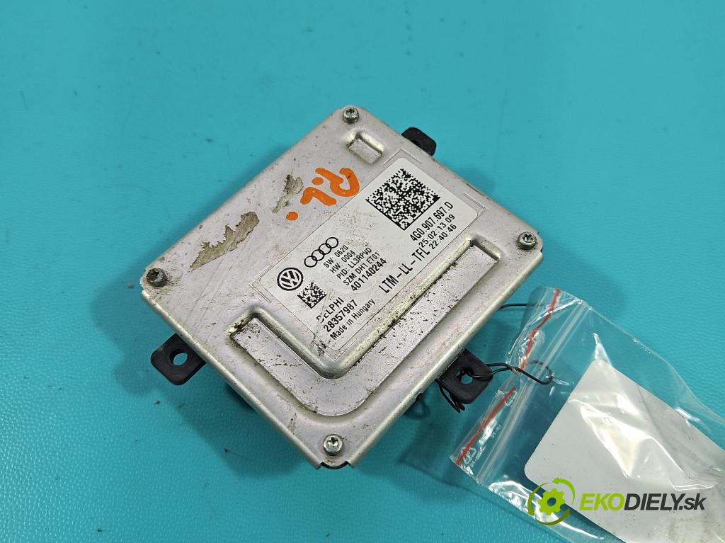 Audi Q5 2008-2016 2.0 TFSI 224 hp automatic 165 kW 1984 cm3 5- měnič xenon 4G0907697D (Řídící jednotka xenonu)