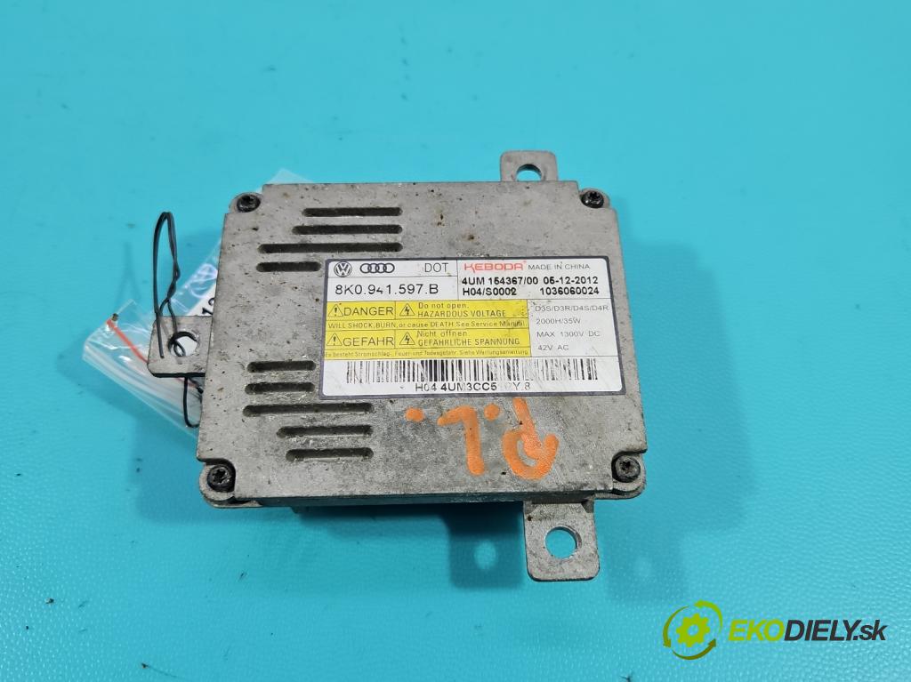 Audi Q5 2008-2016 2.0 TFSI 224 hp automatic 165 kW 1984 cm3 5- měnič xenon 8K0941597B (Řídící jednotka xenonu)