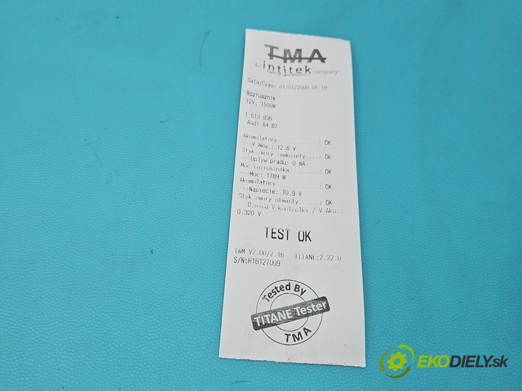 Audi A4 B7 2004-2008 2.0 tdi 140 HP manual 103 kW 1986 cm3 5- štartér 0001125053 (Štartér)