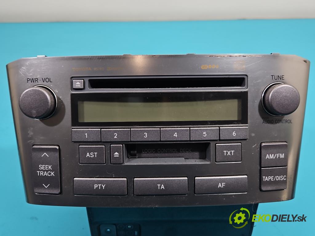 Toyota Avensis II T25 2003-2008 2.0 D4D 110 HP manual 81 kW 1995 cm3 5- Radio originál 86120-05080