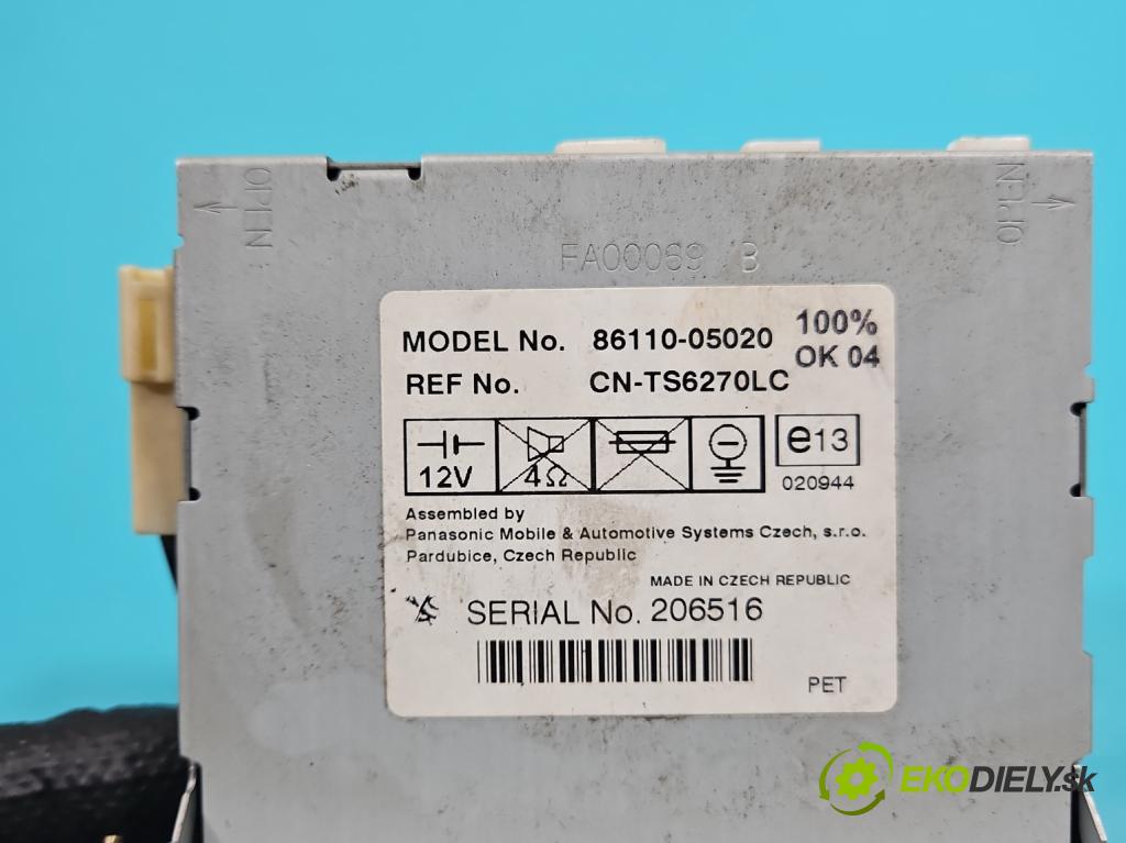 Toyota Avensis II T25 2003-2008 2.0 D4D 110 HP manual 81 kW 1995 cm3 5- Zobrazit: 86110-05020 (Prístrojová doska)