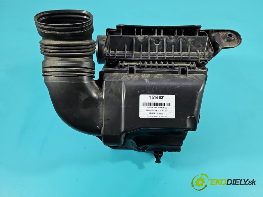 Renault Megane IV 2016-2024 1.3 Tce 140 HP manual 103 kW 1332 cm3 4- obal filtra vzduchu 165006427R (Obal vzduchového filtra)