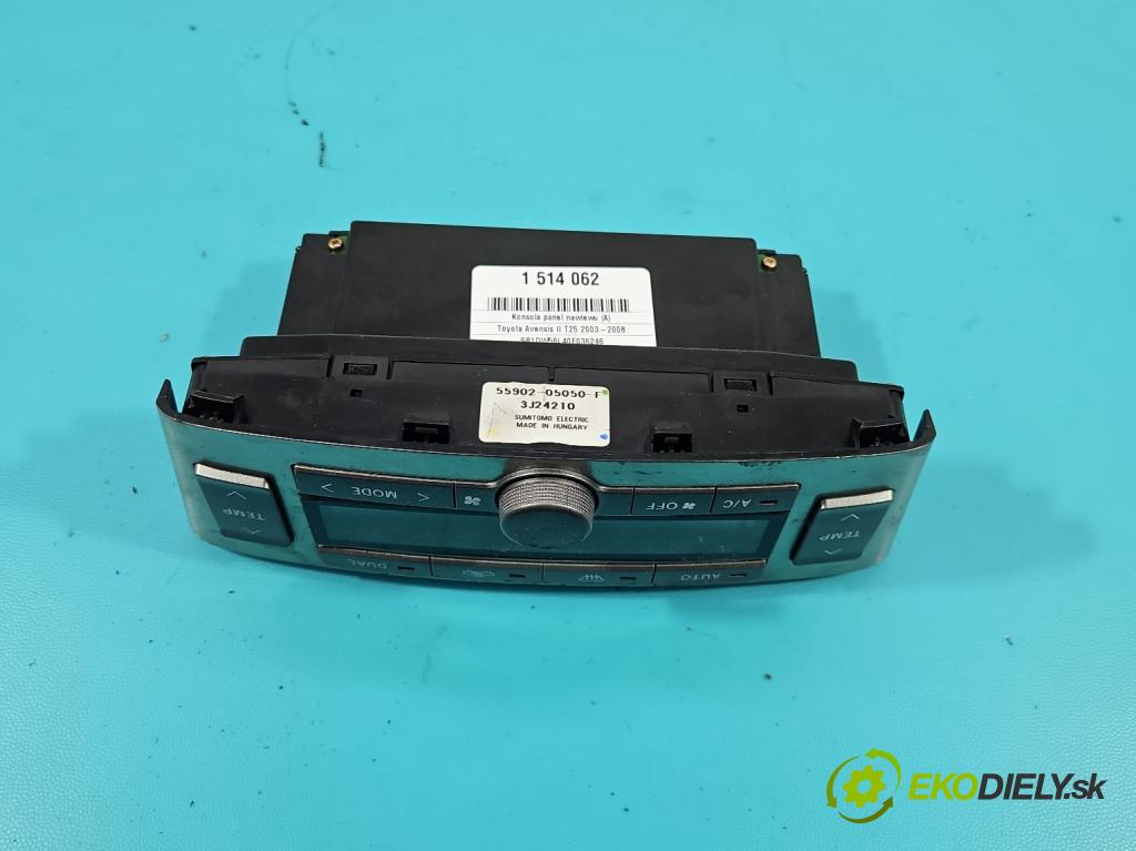 Toyota Avensis II T25 2003-2008 2.0 D4D 110 hp manual 81 kW 1995 cm3 5- palubní deska panel topení 55902-05050-F