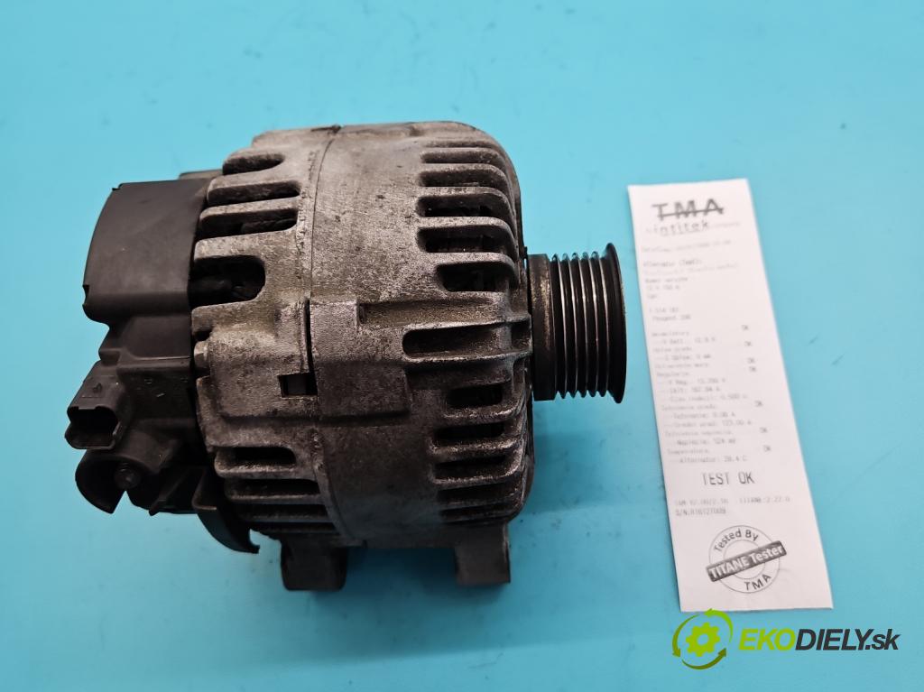 Peugeot 206 1.4 hdi 68 HP manual 50 kW 1398 cm3 3- Alternator 9646476280 (Alternátor)
