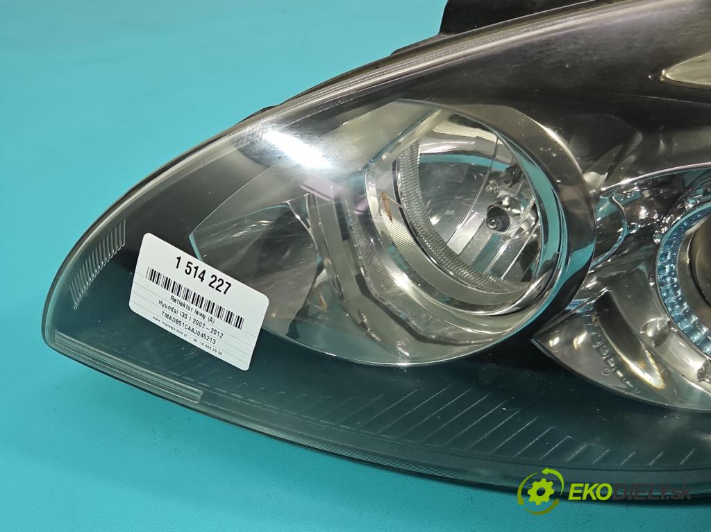 Hyundai I30 I 2007-2012 1.4 16V 109 HP manual 80.2 kW 1396 cm3 5- Reflektor: ľavý 92101-2R000 (Kľučka dverí ostatné)