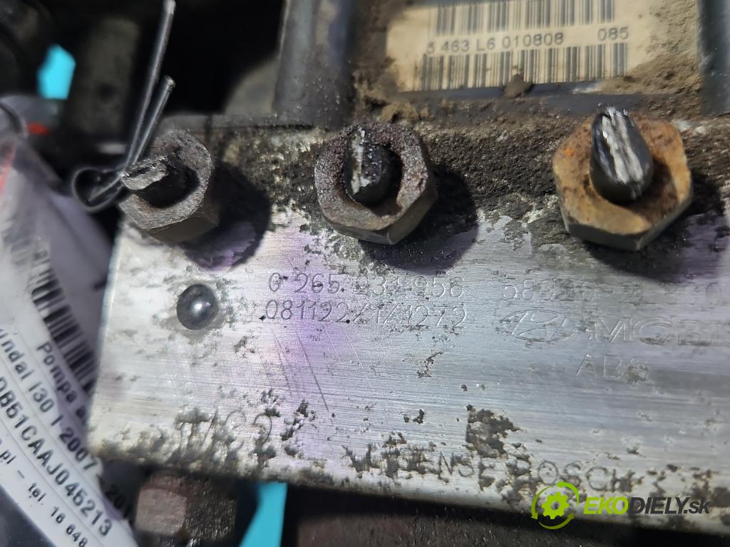 Hyundai I30 I 2007-2012 1.4 16V 109 HP manual 80,2 kW 1396 cm3 5- čerpadlo abs 0265800639 (Pumpa ABS)