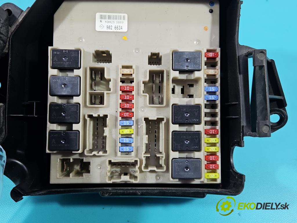 Renault Clio III 2005-2012 1,2.0 101 hp manual 74 kW 1149 cm3 5- skříňka pojistková 902663A (Pojistková skříňka)