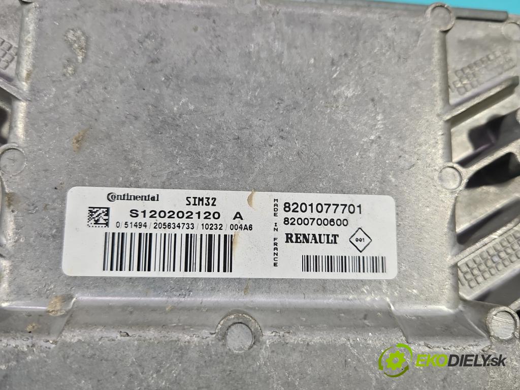 Renault Clio III 2005-2012 1,2.0 101 hp manual 74 kW 1149 cm3 5- řídící jednotka motoru 8201077701