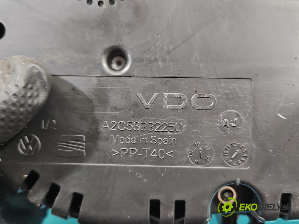 Vw Polo V 6R 2009-2017 1.2b 60 HP manual 44 kW 1198 cm3 5- prístrojovka/ budíky 6R0920860C (Prístrojová doska)