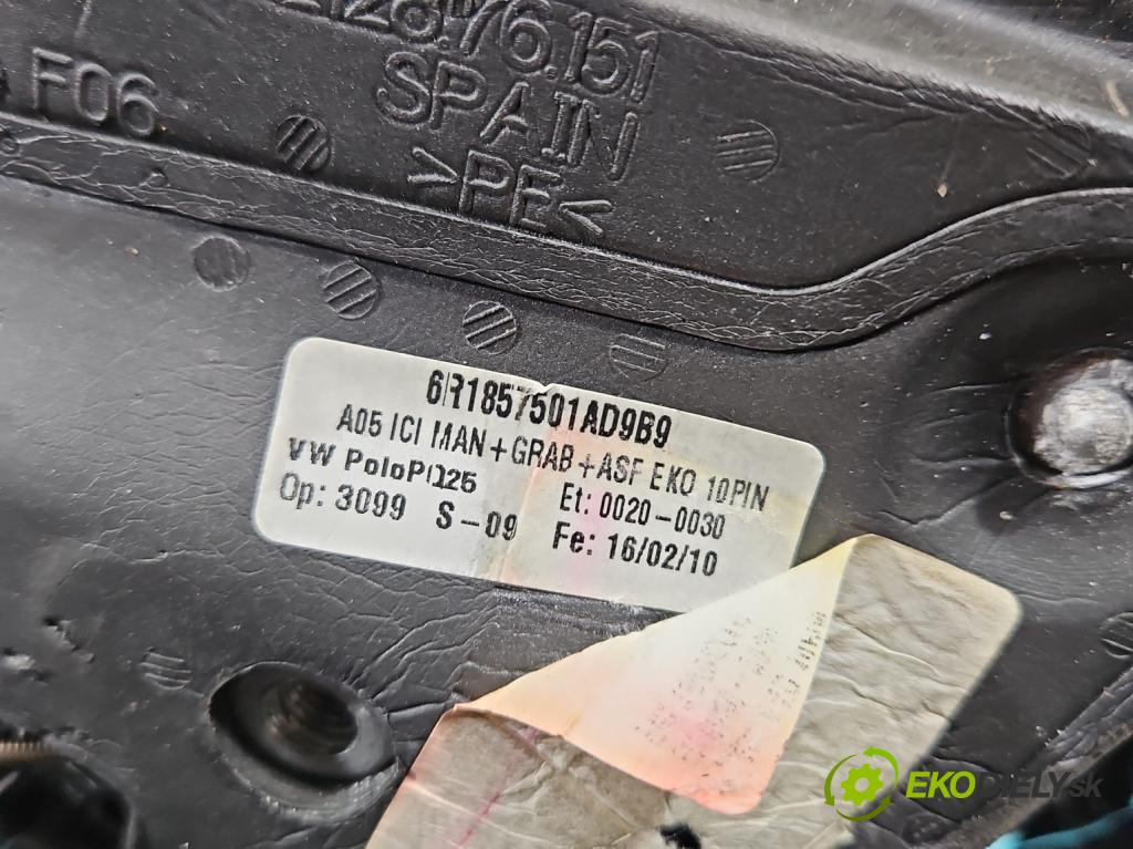 Vw Polo V 6R 2009-2017 1.2b 60 HP manual 44 kW 1198 cm3 5- zrkadlo ľavé 6R1857501AD (Kľučka dverí ostatné)