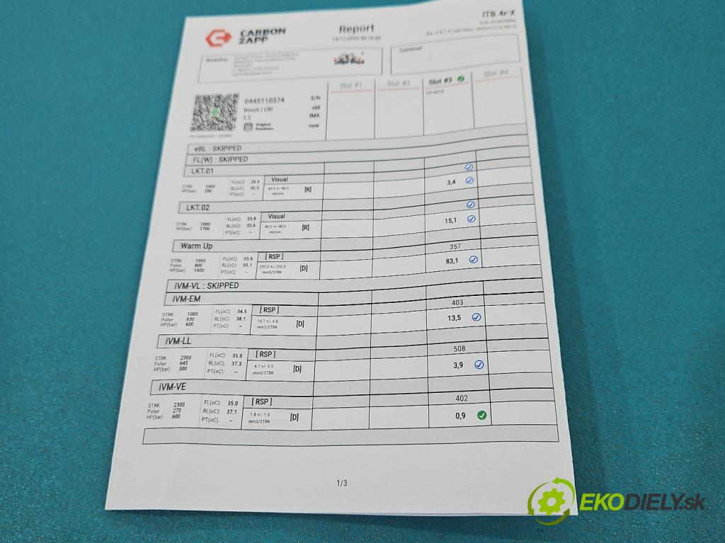 Hyundai Ix35 2.0 crdi 136 HP manual 100 kW 1995 cm3 5- vstrek 0445110374 (Vstrekovač paliva)