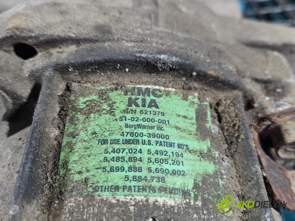 Kia Sportage II 2004-2010 2.0 crdi 136 HP manual 100 kW 1991 cm3 5- Most: zadní: 47800-39000