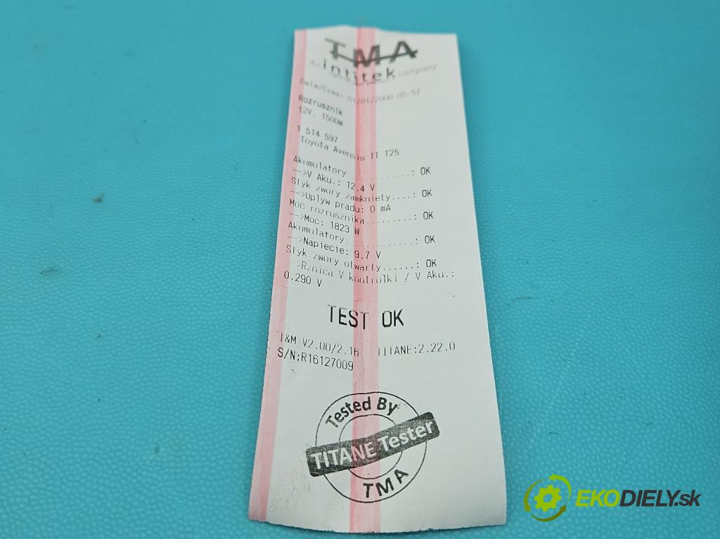 Toyota Avensis II T25 2003-2008 2.0 D4D 110 hp manual 81 kW 1995 cm3 5- startér: 28100-0G020 (Startér)