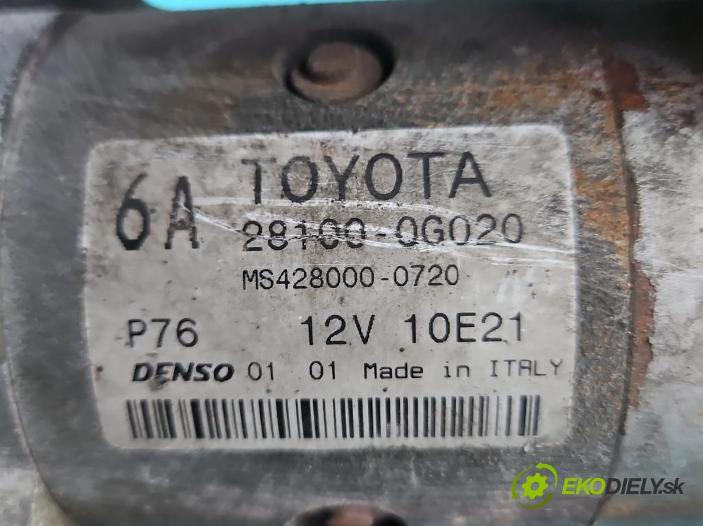 Toyota Avensis II T25 2003-2008 2.0 D4D 110 hp manual 81 kW 1995 cm3 5- startér: 28100-0G020 (Startér)