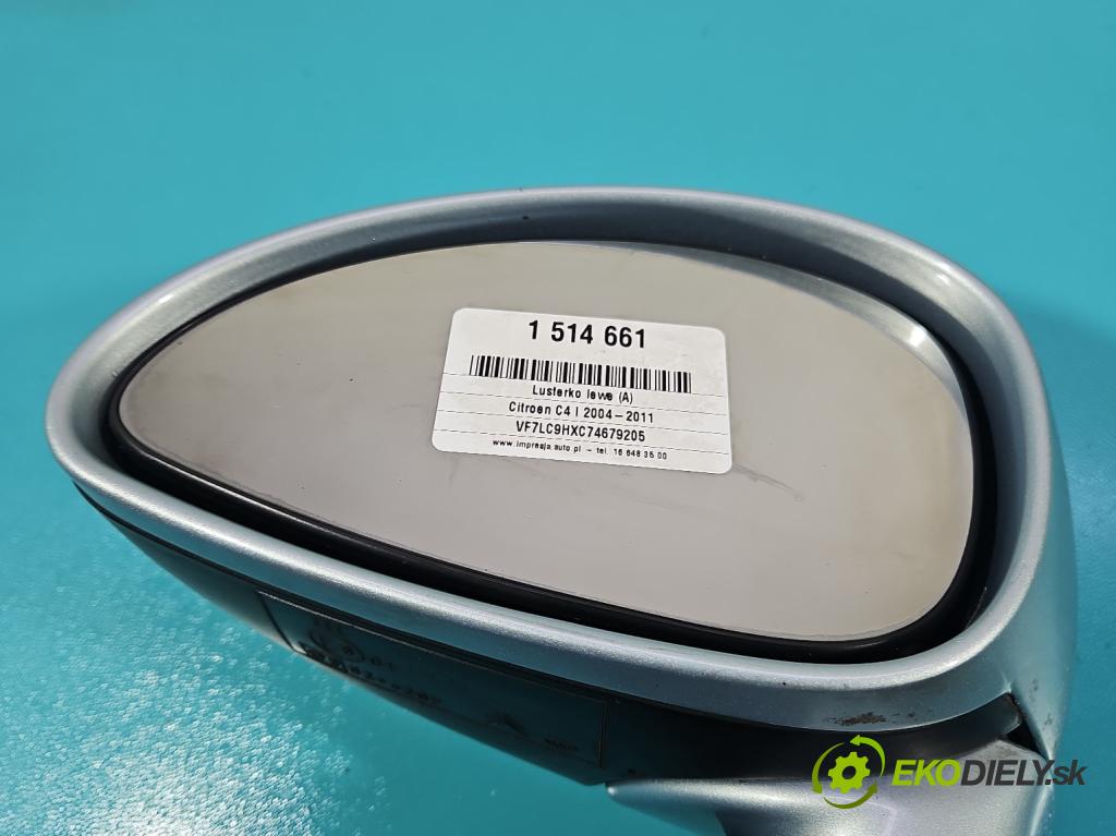 Citroen C4 I 2004-2011 1.6 hdi 90 HP manual 66.2 kW 1560 cm3 5- zrkadlo ľavé  (Kľučka dverí ostatné)