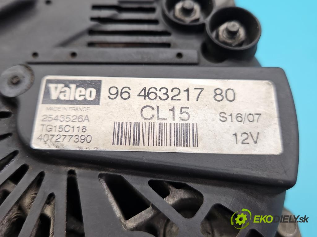 Citroen C4 I 2004-2011 1.6 hdi 90 HP manual 66,2 kW 1560 cm3 5- Alternator 9646321780 (Alternátor)