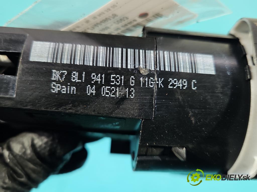 Audi A3 8L 1996-2003 1.9 tdi 90 HP manual 66 kW 1896 cm3 3- prepínač světla: na doska: 8L1941531G