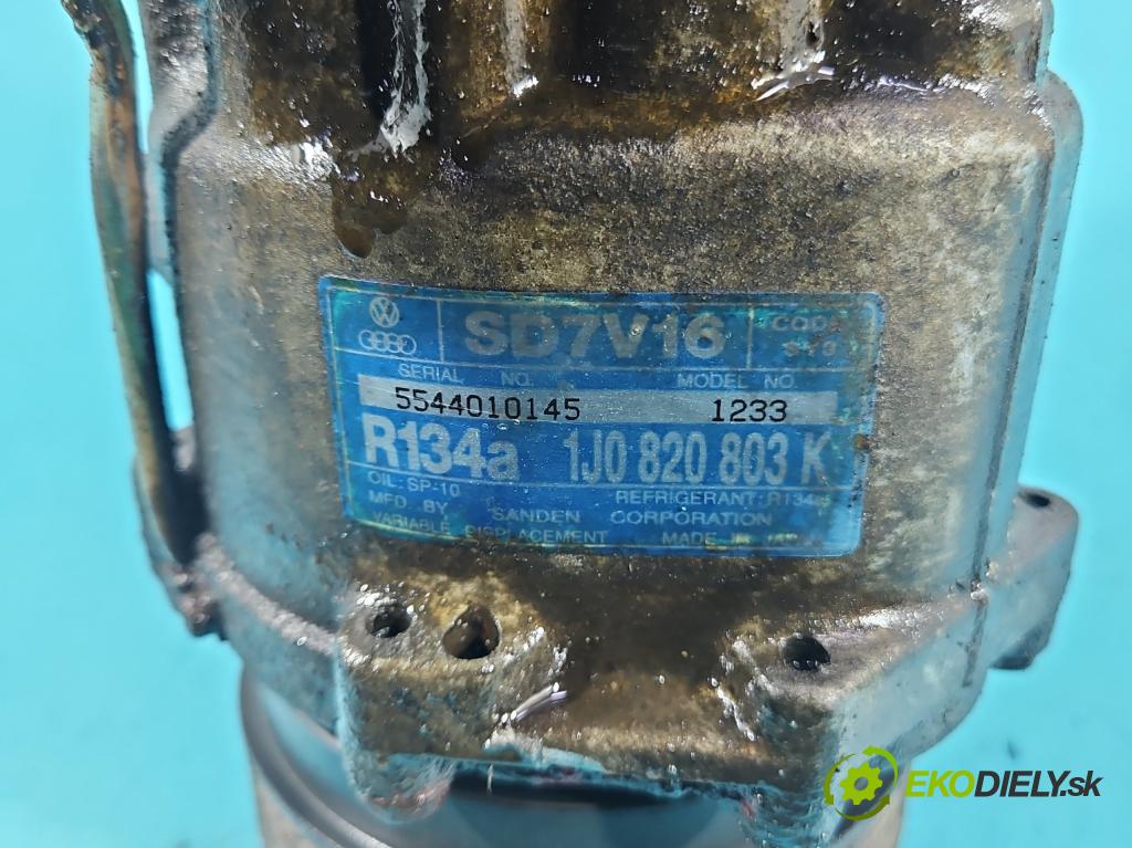 Audi A3 8L 1996-2003 1.9 tdi 90 HP manual 66 kW 1896 cm3 3- Kompresor: klimatizácie 1J0820803K (Kompresor klimatizácie)